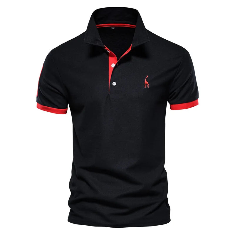 Men's polo shirt with contrasting collar – timeless polo for work, golf & leisure