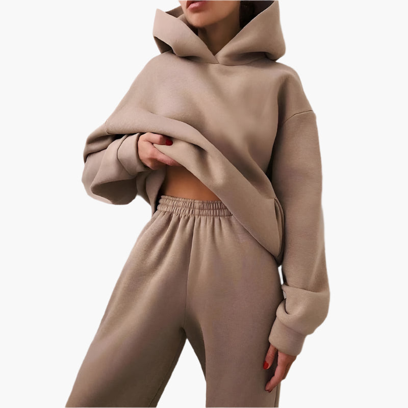 Women's Loungewear Set Oversized Hoodie and Jogging Pants – Comfortable Casual Outfit for Home and Leisure Time