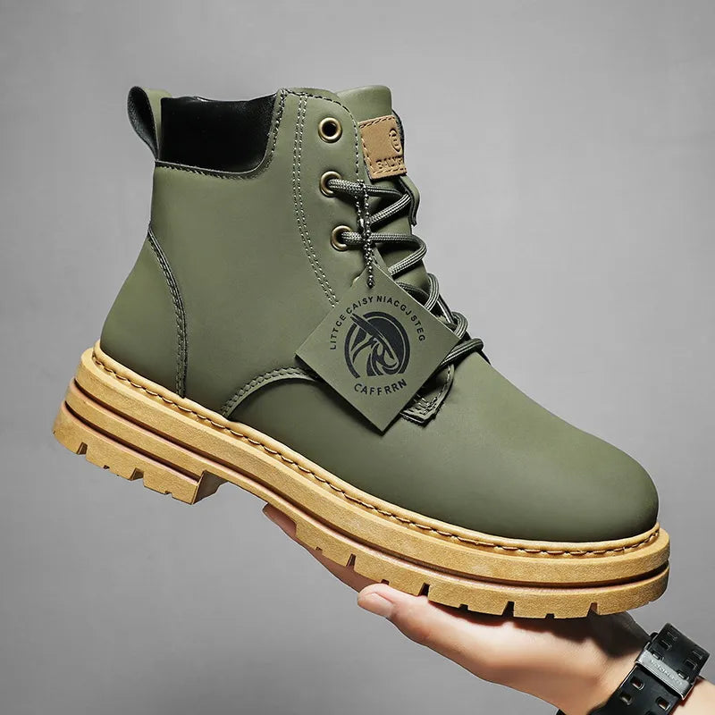 Heren Outdoor Enkelboots – Robuuste Mode Laarzen voor Avontuur en Dagelijks Gebruik