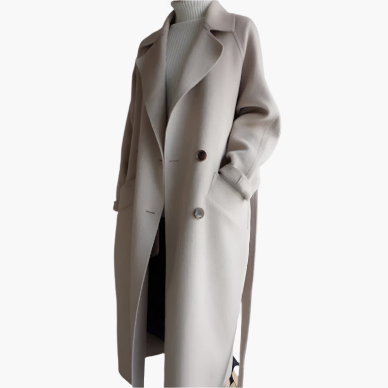 Women's Long Elegant Winter Coat – Classic Style and Comfort for Cold Days