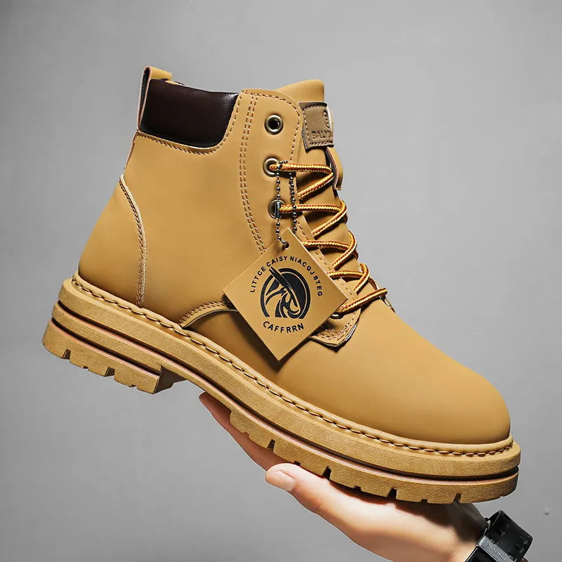 Heren Outdoor Enkelboots – Robuuste Mode Laarzen voor Avontuur en Dagelijks Gebruik