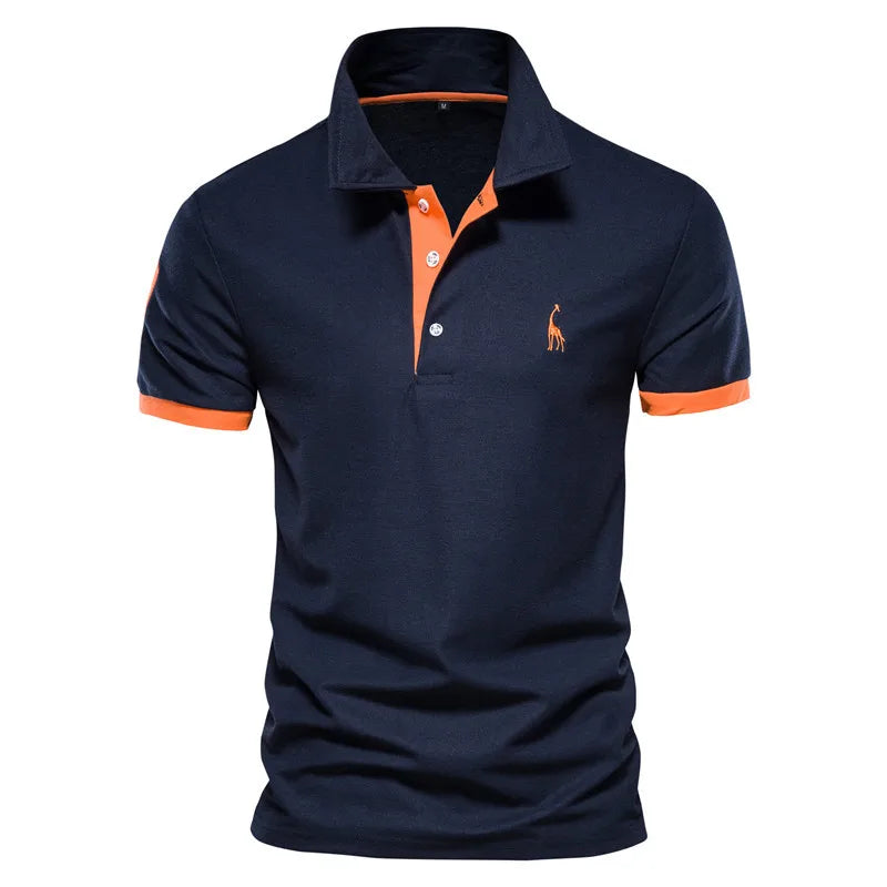 Men's polo shirt with contrasting collar – timeless polo for work, golf & leisure