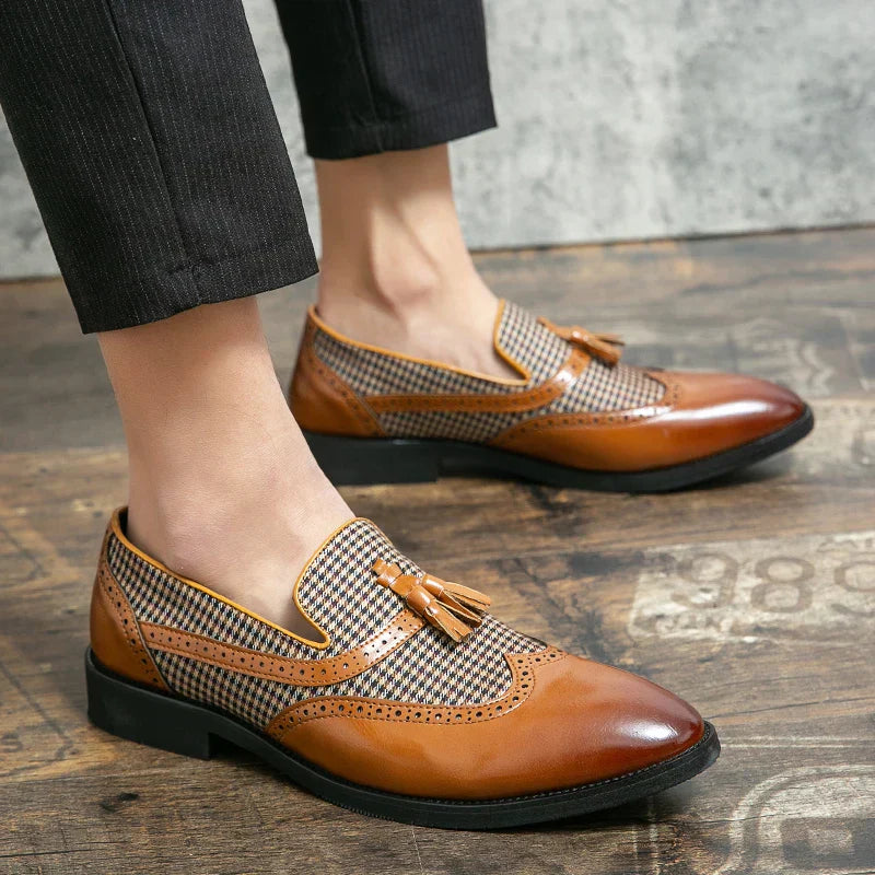 Heren Luxe Klassieke Loafers met Kwastjes – Elegante Instappers voor Zakelijk en Formeel Gebruik