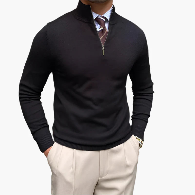 Men's Half-Zip Sweater Modern Business & Casual Stylish Comfort