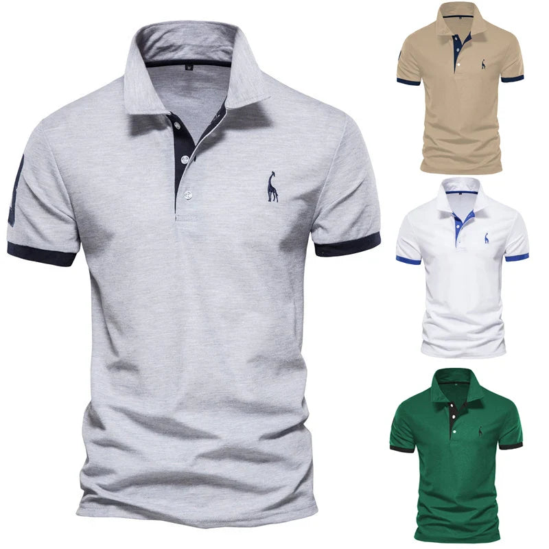 Men's polo shirt with contrasting collar – timeless polo for work, golf & leisure
