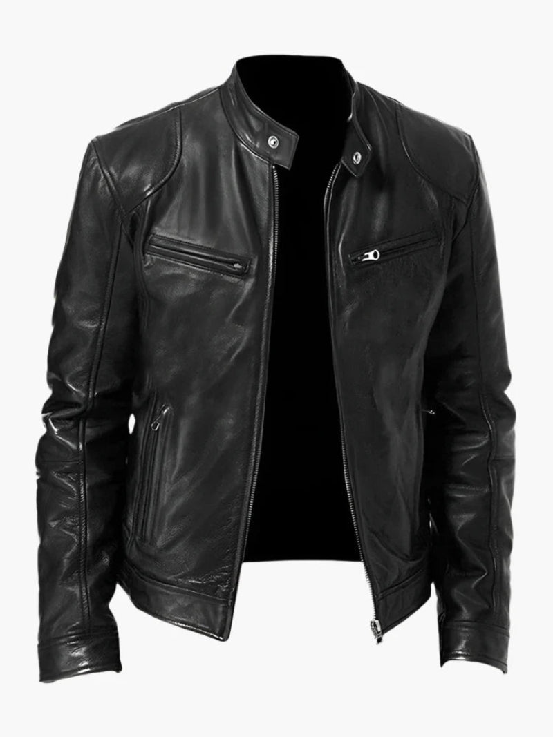 Men's biker jacket – stylish coat for a tough look