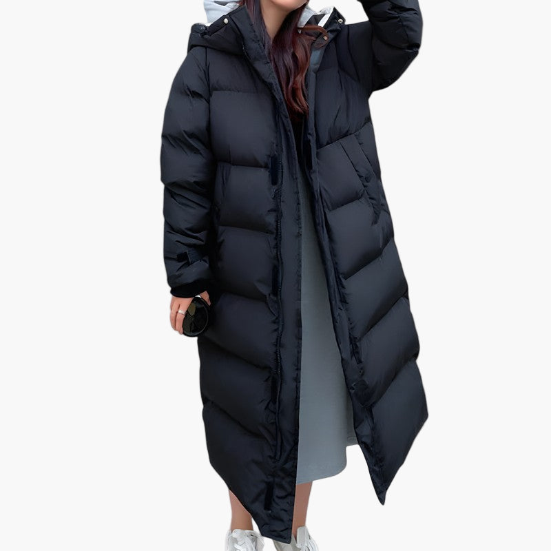 Women's Long Quilted Waterproof Parka – Winter Jacket With Hood, Stylish Outdoor Puffer
