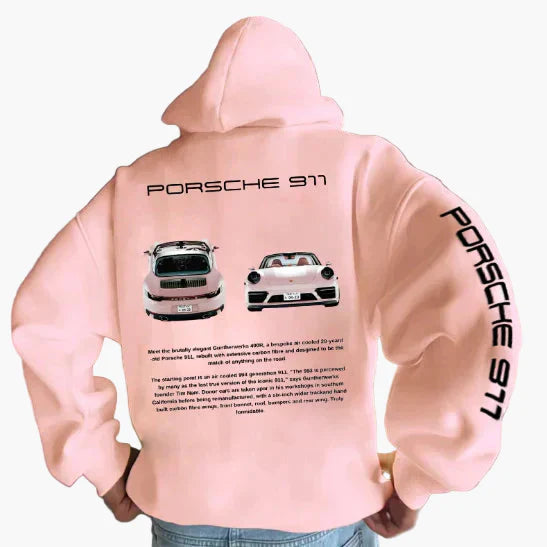 Unisex Porsche 911 GT3 RS Racing Hoodie – Sporty Car Lovers Hoodie for Women and Men