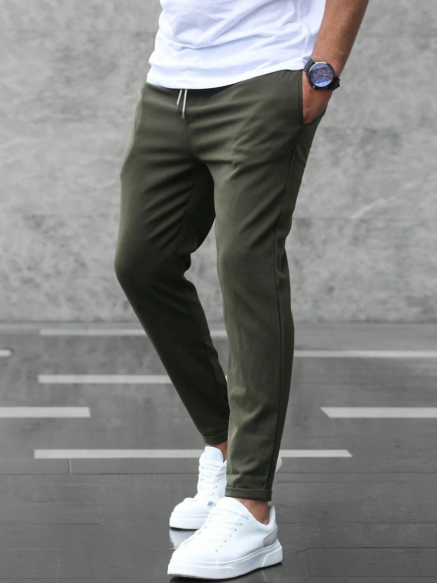 Men's Jogging Pants with Drawstring – Modern Casual Style for Daily Use