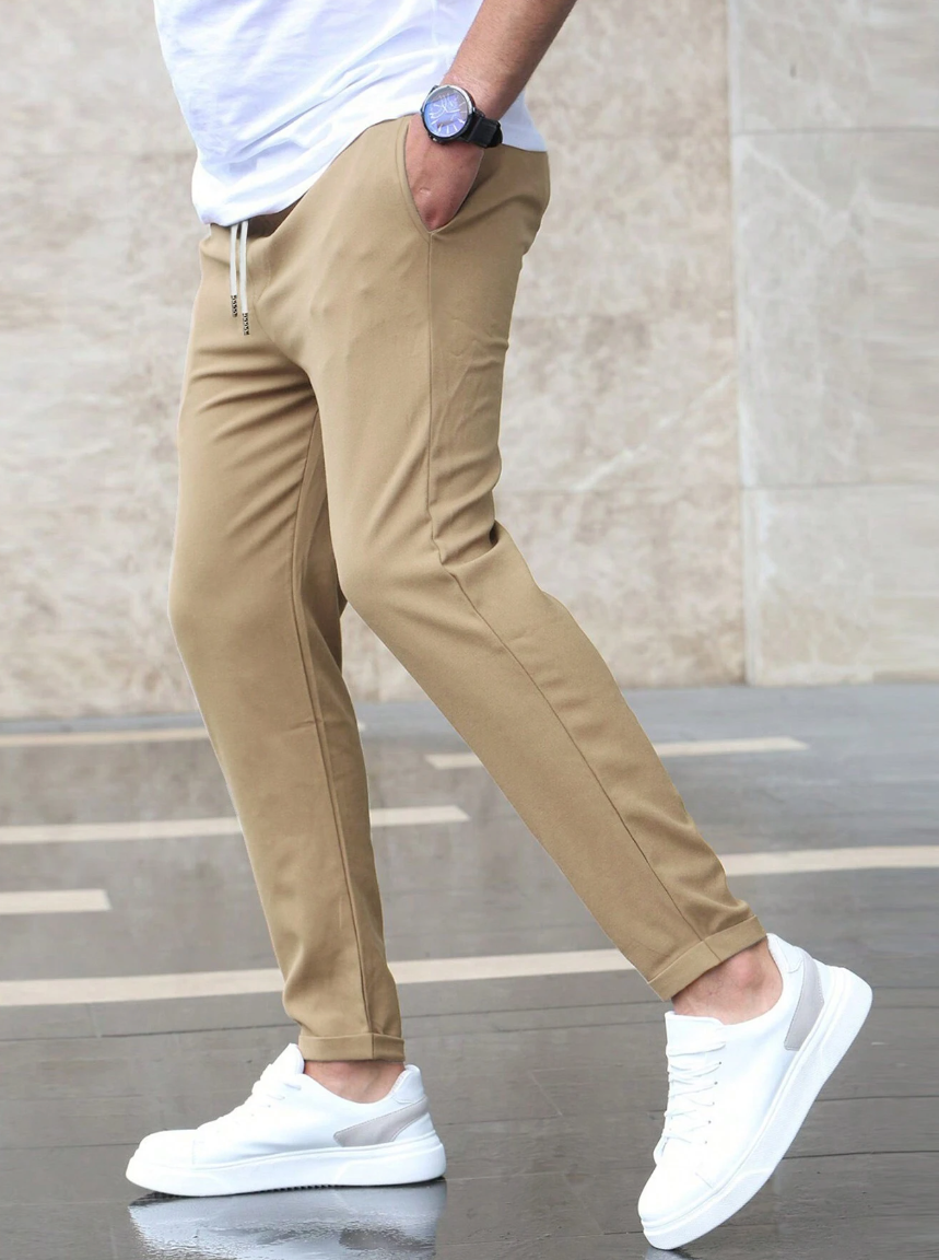 Men's Jogging Pants with Drawstring – Modern Casual Style for Daily Use