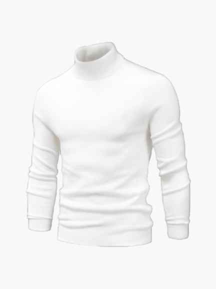 Men's Turtleneck Sweater with Slim Fit and Timeless Look