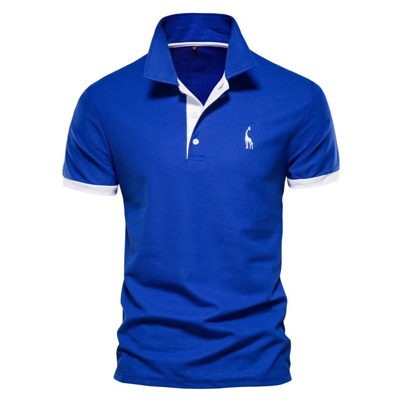 Men's polo shirt with contrasting collar – timeless polo for work, golf & leisure