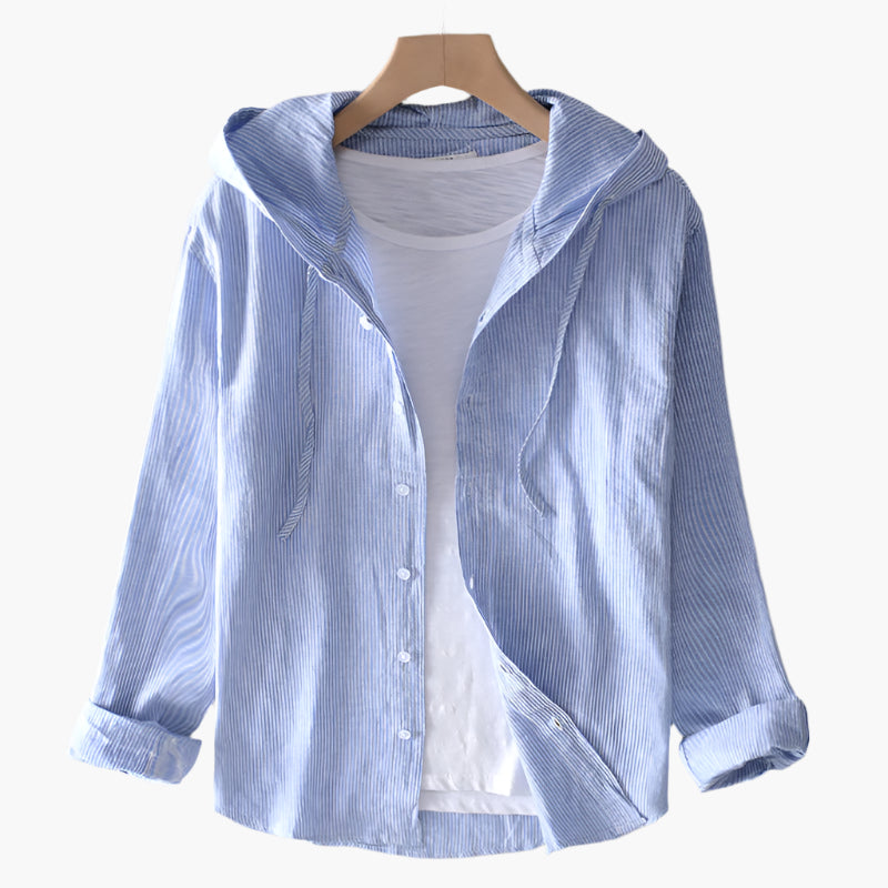 Women's Linen Blouse with Hood – Timeless Style and Comfort for Every Occasion