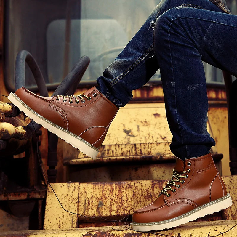 Heren Retro Winterboots – Stijlvolle Outdoor Laarzen voor Koude Dagen