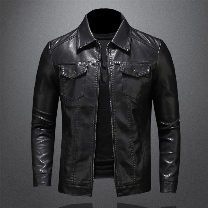 Men's Faux Leather Jacket Stylish Casual and Formal Coat