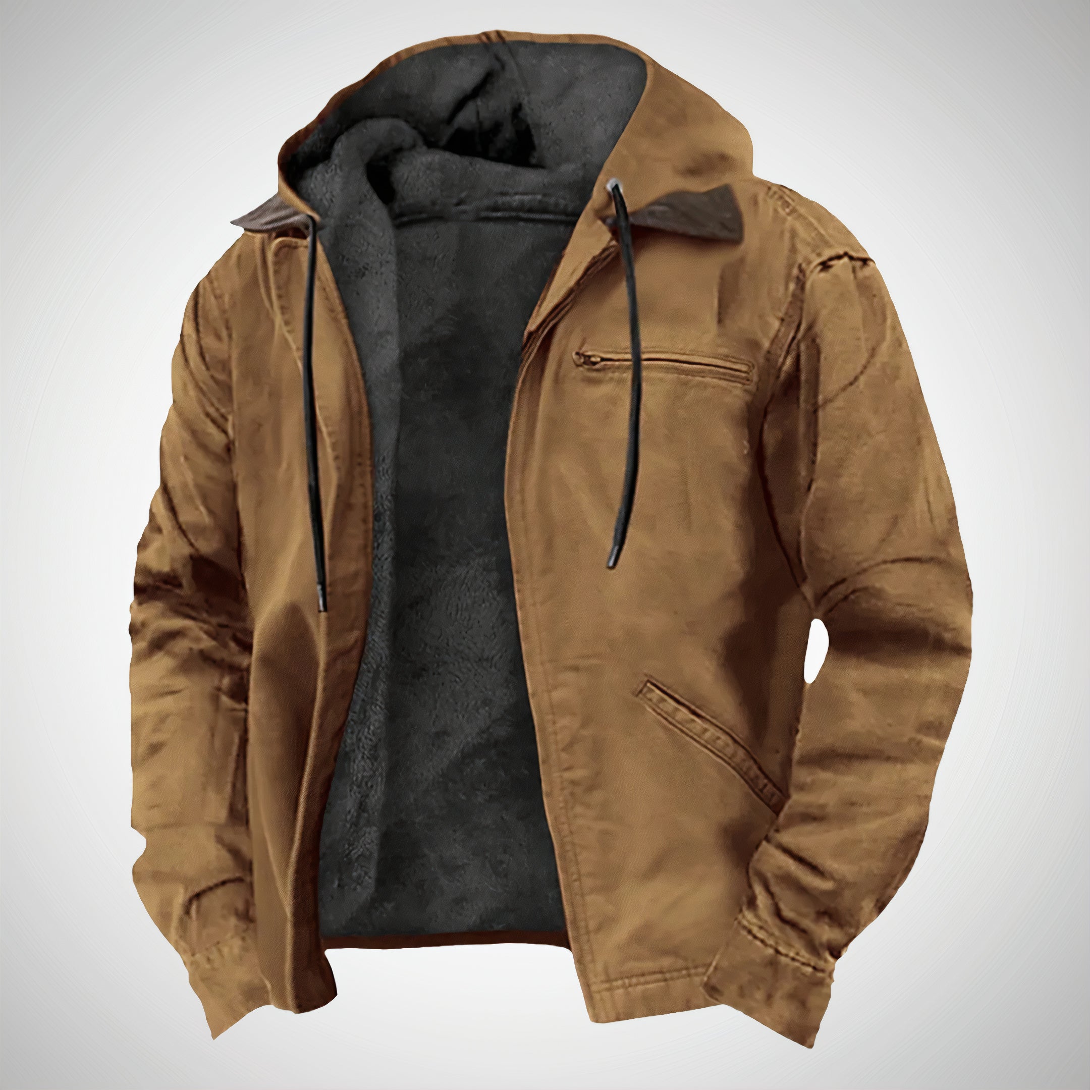 Men's Mid-Length Jacket – Stylish Casual Jacket for Autumn and Spring – Fashionable Outdoor Hooded Jacket