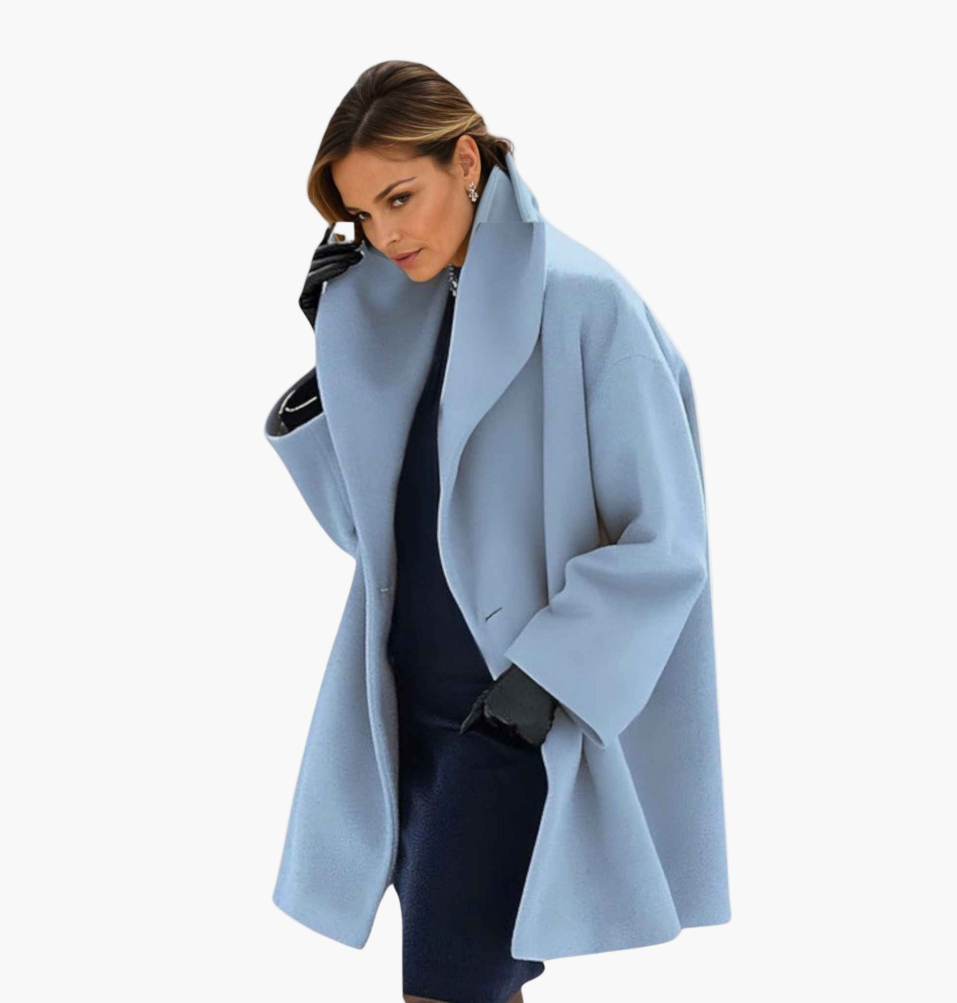Women's Oversized Coat with Large Lapels – Elegant and Modern Jacket for Office and Daily Use