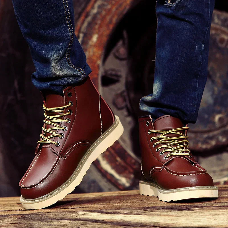 Heren Retro Winterboots – Stijlvolle Outdoor Laarzen voor Koude Dagen