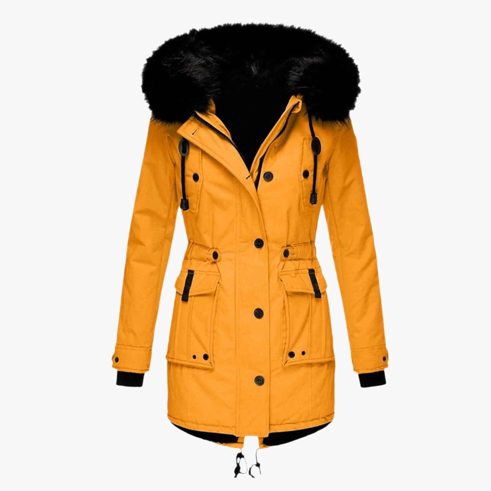 Women's Winter Parka with Hood and Faux Fur | Stylish Warm Jacket for Cold Days