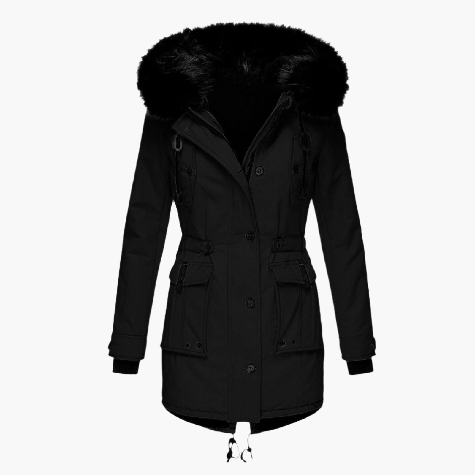 Women's Winter Parka with Hood and Faux Fur | Stylish Warm Jacket for Cold Days