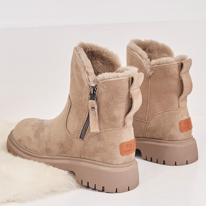 Women's Winter Boots with Warm Fleece and Waterproof Sole – Comfortable Stylish Outdoor Boots