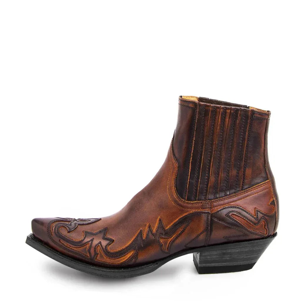 Men's Western Cowboy Boots Pointed Model – Stylish Ankle Boots for Country & Casual