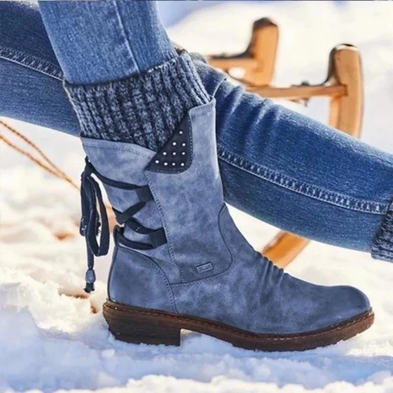 Women's Winter Boots Vintage Style Comfortable & Waterproof for Snow and Daily Use