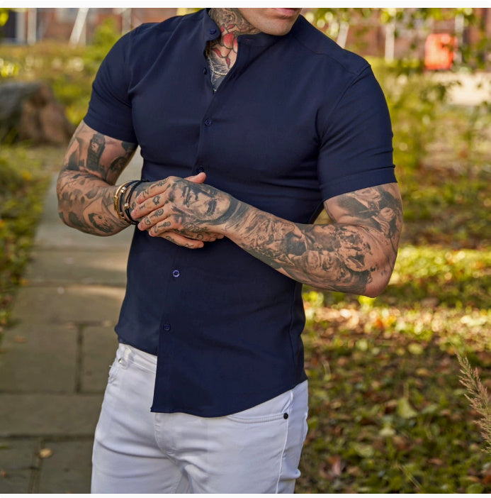 Patrick – Slim Fit Short Sleeve Cardigan for Men