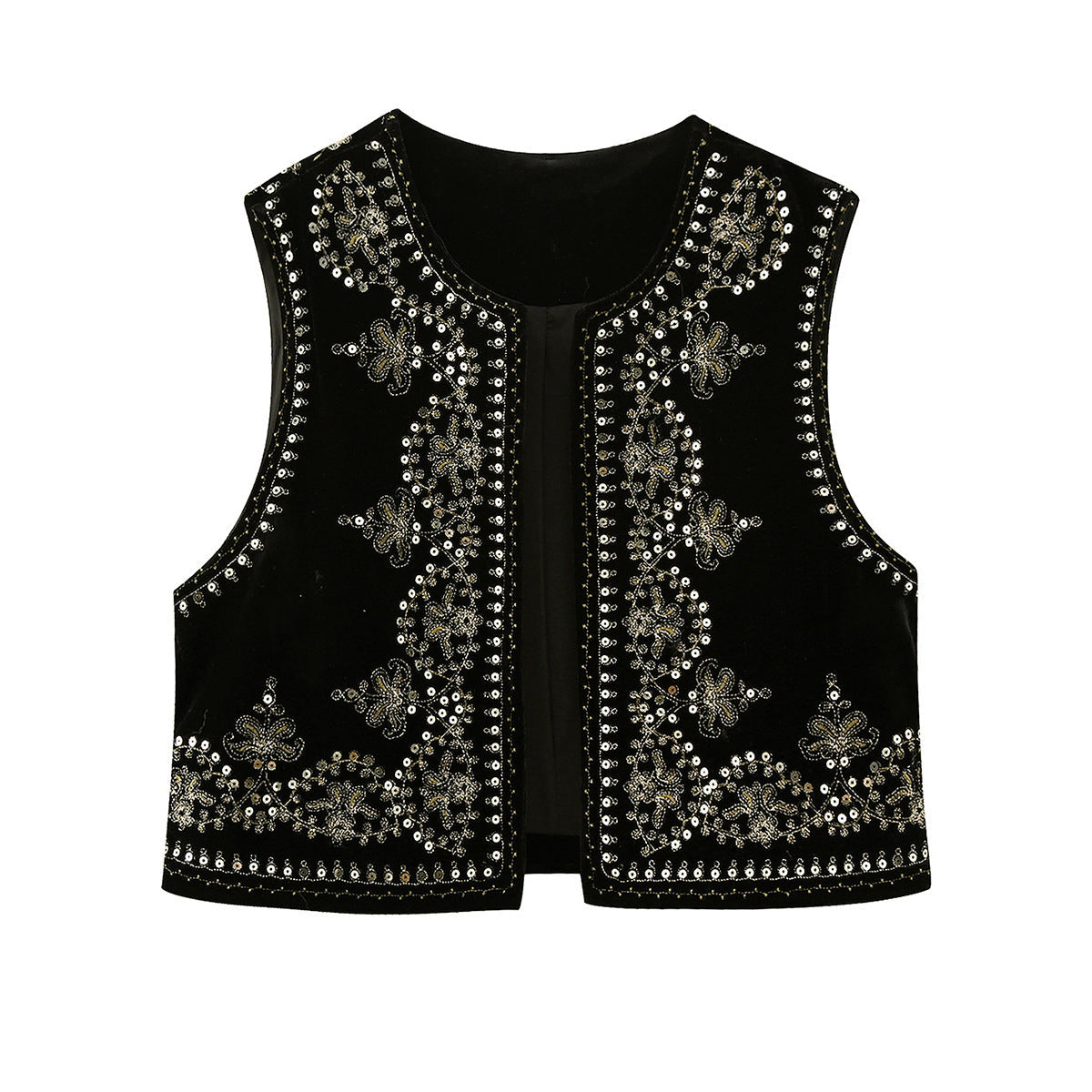 Nicola – Retro Embroidered Velvet Jacket