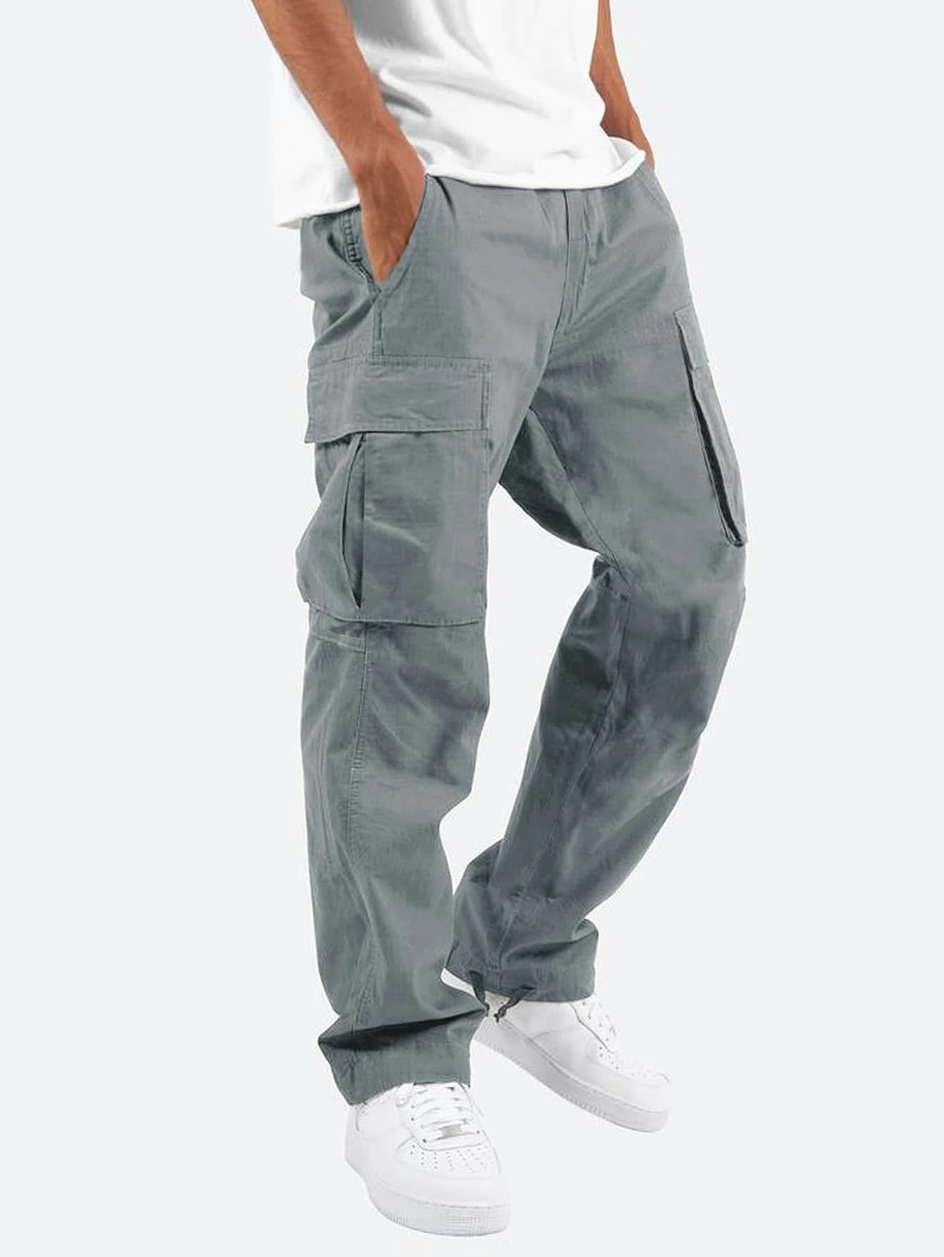Men's Cargo Pants in Casual Streetwear Style with Multifunctional Pockets