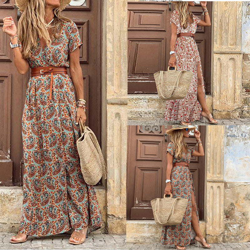 Dawn – Boho V-neck Floral Dress