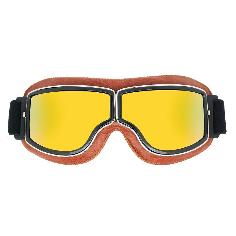 Unisex Retro Motorcycle Goggles – Protective Glasses for Motorcycling, Skiing, and Outdoor Adventures