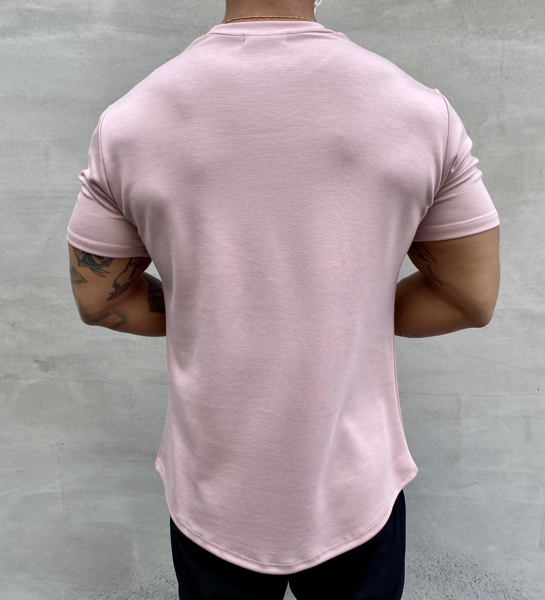 Steven – American Slim Fit Muscle T-shirt with Round Hem and Short Sleeves