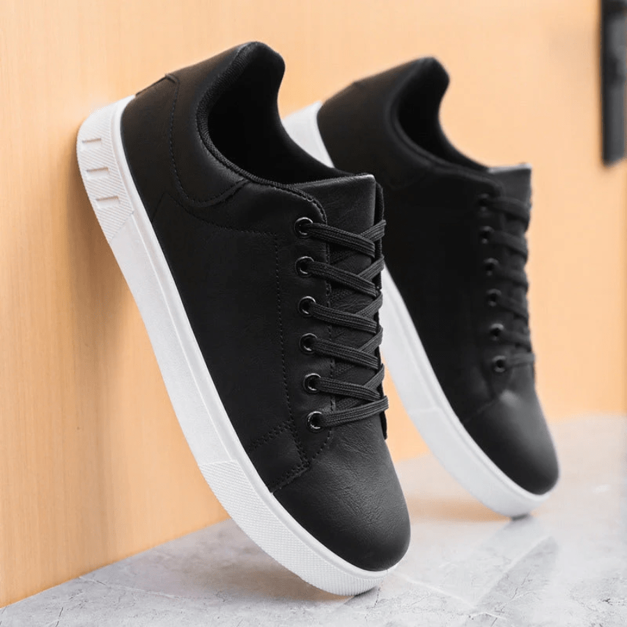 Men's Sneakers - Stylish Elegant Leather Casual Shoes for Daily Use