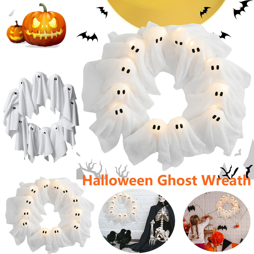 Halloween Spooky Ghost Wreath Decoration for Party and Door