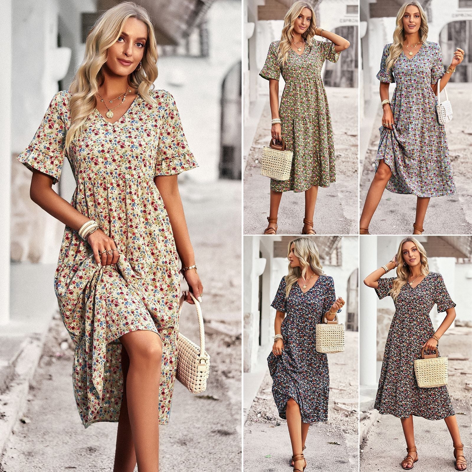 Stephanie – Elegant V-neck Dress for Women