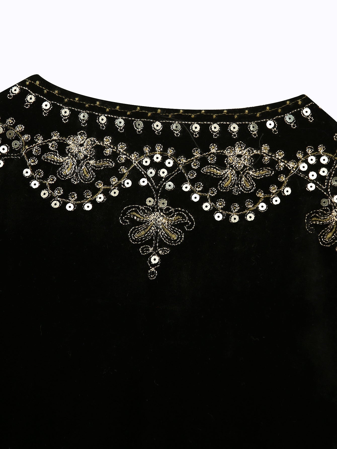 Nicola – Retro Embroidered Velvet Jacket