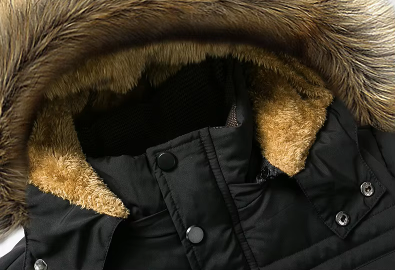 Men's Parka Jacket with Fleece Lining and Hood – Waterproof & Warm for Winter and Outdoor