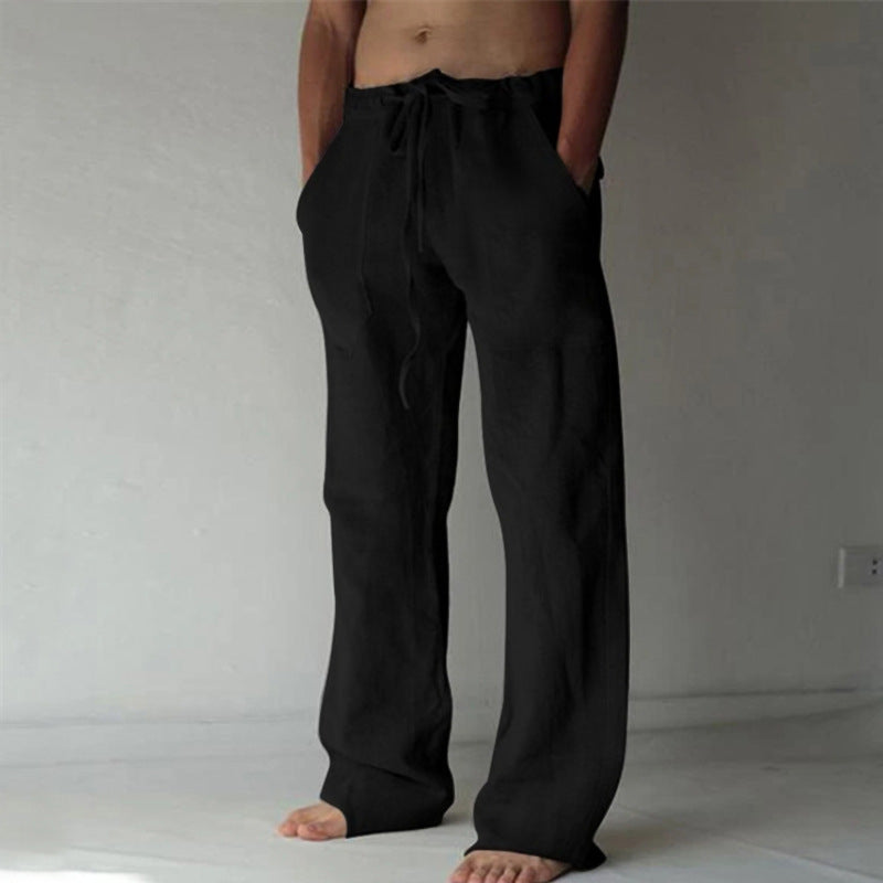Lounge pants for men with straight legs and comfortable fit