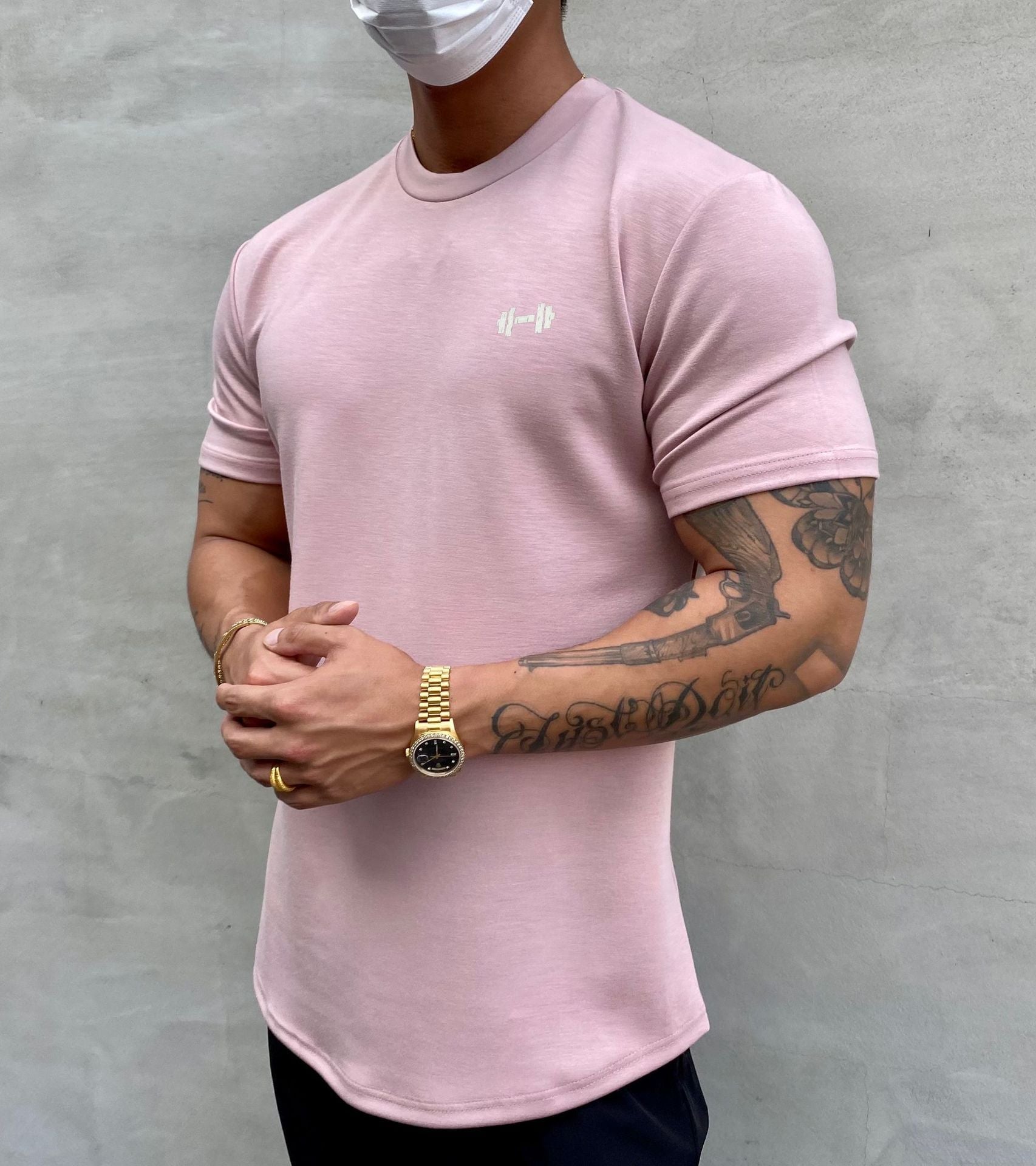 Steven – American Slim Fit Muscle T-shirt with Round Hem and Short Sleeves