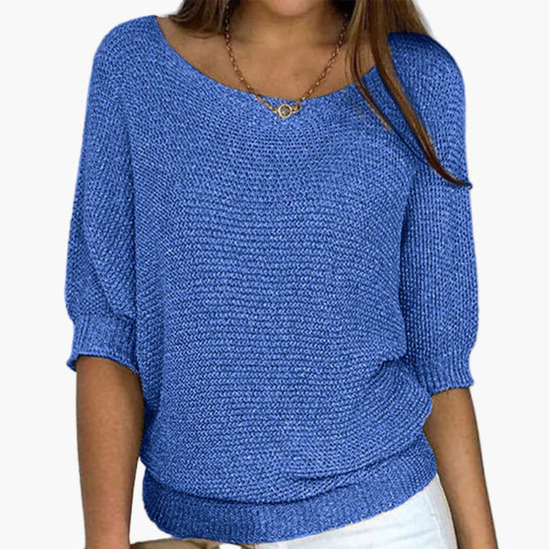 Women's Knitted Casual Sweater – Comfortable Feminine Fashion for Daily Use