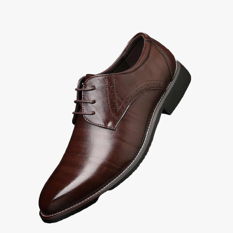 Men's Classic Leather Lace-up Shoe for Business and Formal Use