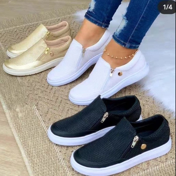 Leah – Casual Sports Zip Sneakers for Women