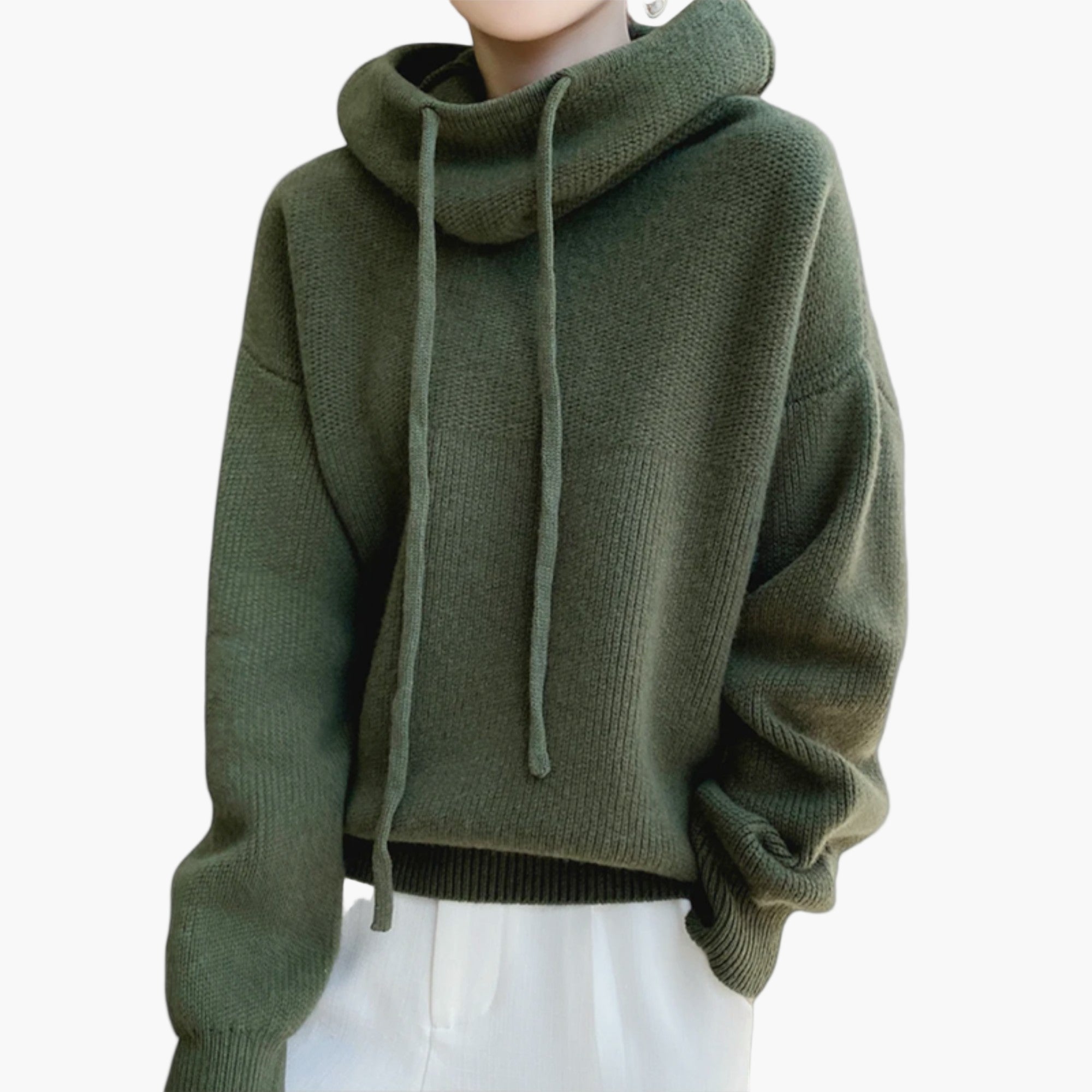 Women's Knitted Hoodie Sweater – Casual & Comfortable Streetwear for Every Day