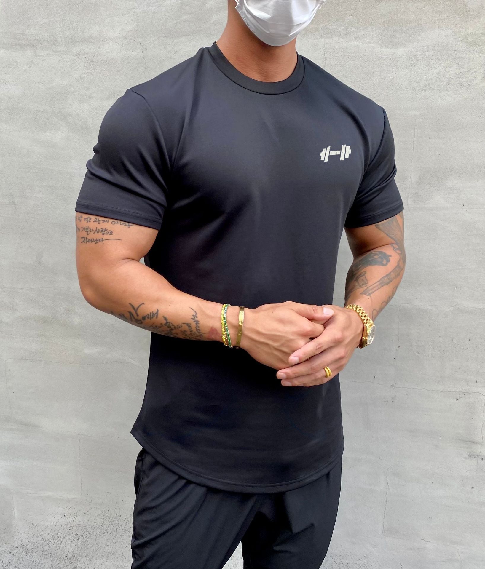 Steven – American Slim Fit Muscle T-shirt with Round Hem and Short Sleeves