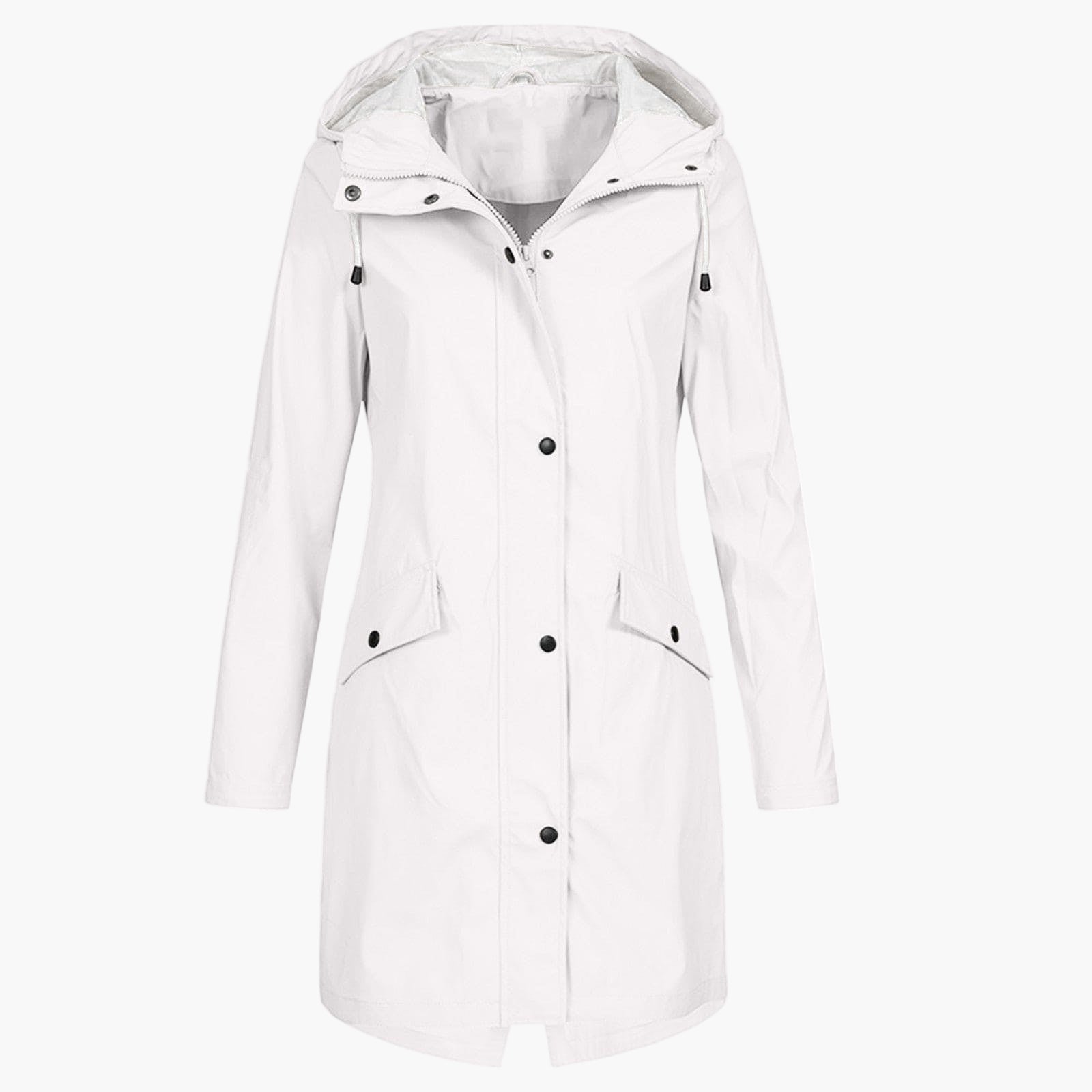 Women's Raincoat Windproof Long Model – Stylish Waterproof Parka for Outdoor & Daily Use