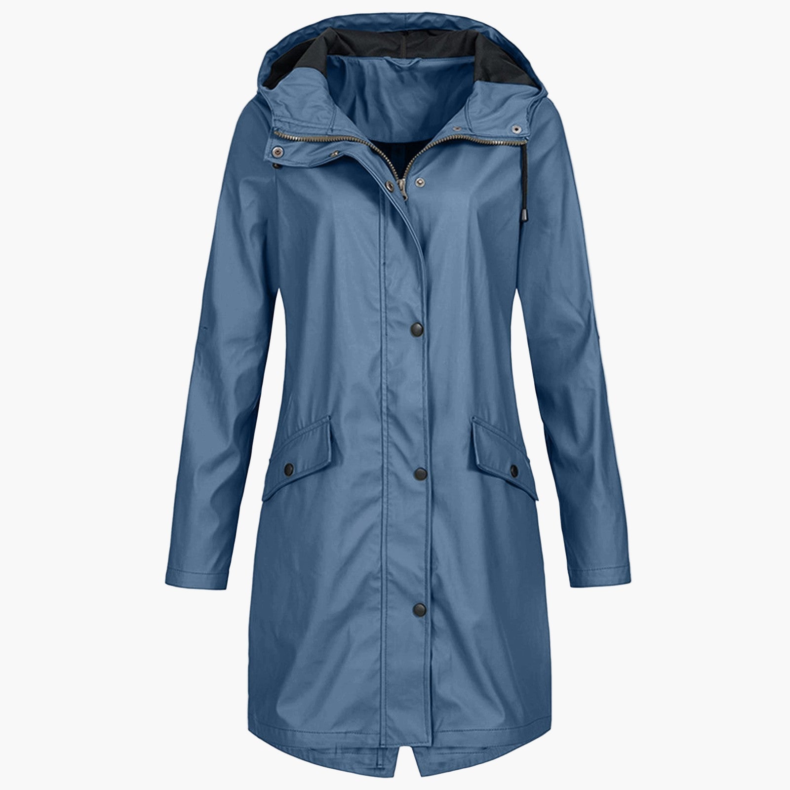Women's Raincoat Windproof Long Model – Stylish Waterproof Parka for Outdoor & Daily Use