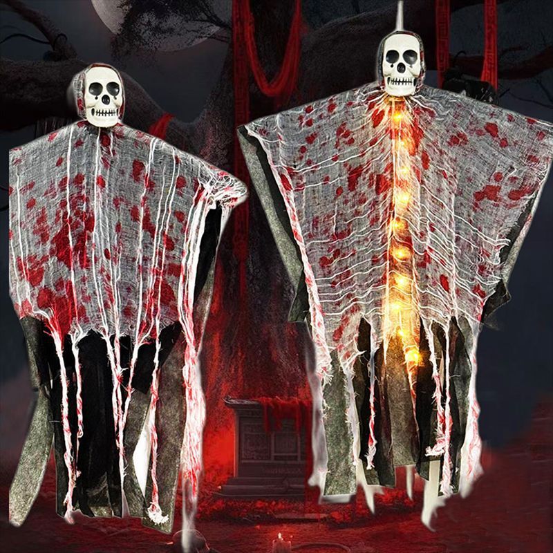 Halloween Luminous Hanging Ghost Skull Decoration for Party & Garden