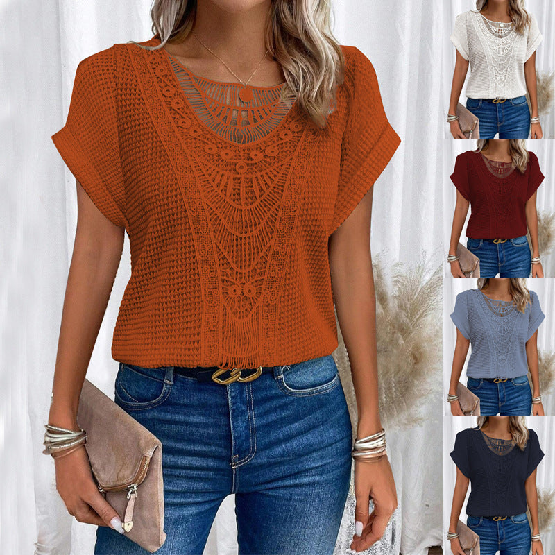 Adele – Hollow Out Short Sleeve T-shirt