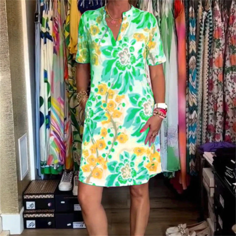 Wendy – Casual Loose Dress with Digital Print